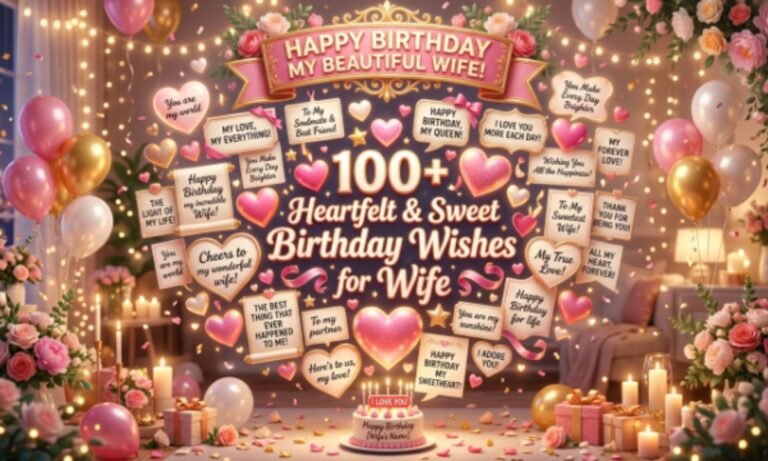 100+ Heartfelt & Sweet Birthday Wishes for Wife