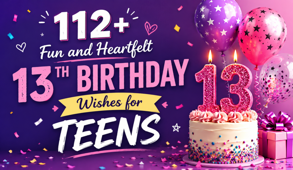 112+ Fun and Heartfelt 13th Birthday Wishes for Teens 