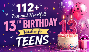 112+ Fun and Heartfelt 13th Birthday Wishes for Teens 