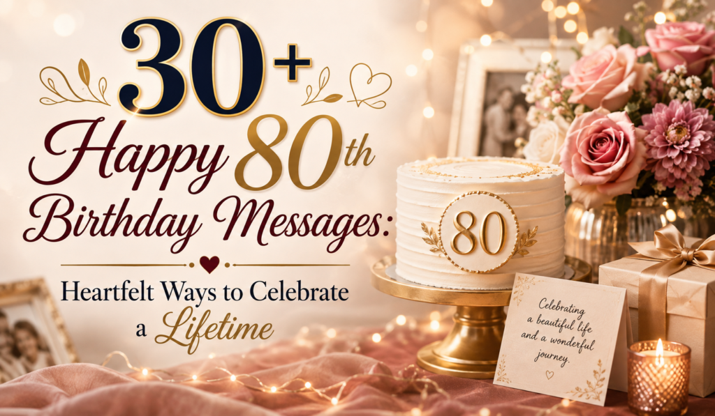 30+ Happy 80th Birthday Messages Heartfelt Ways to Celebrate a Lifetime