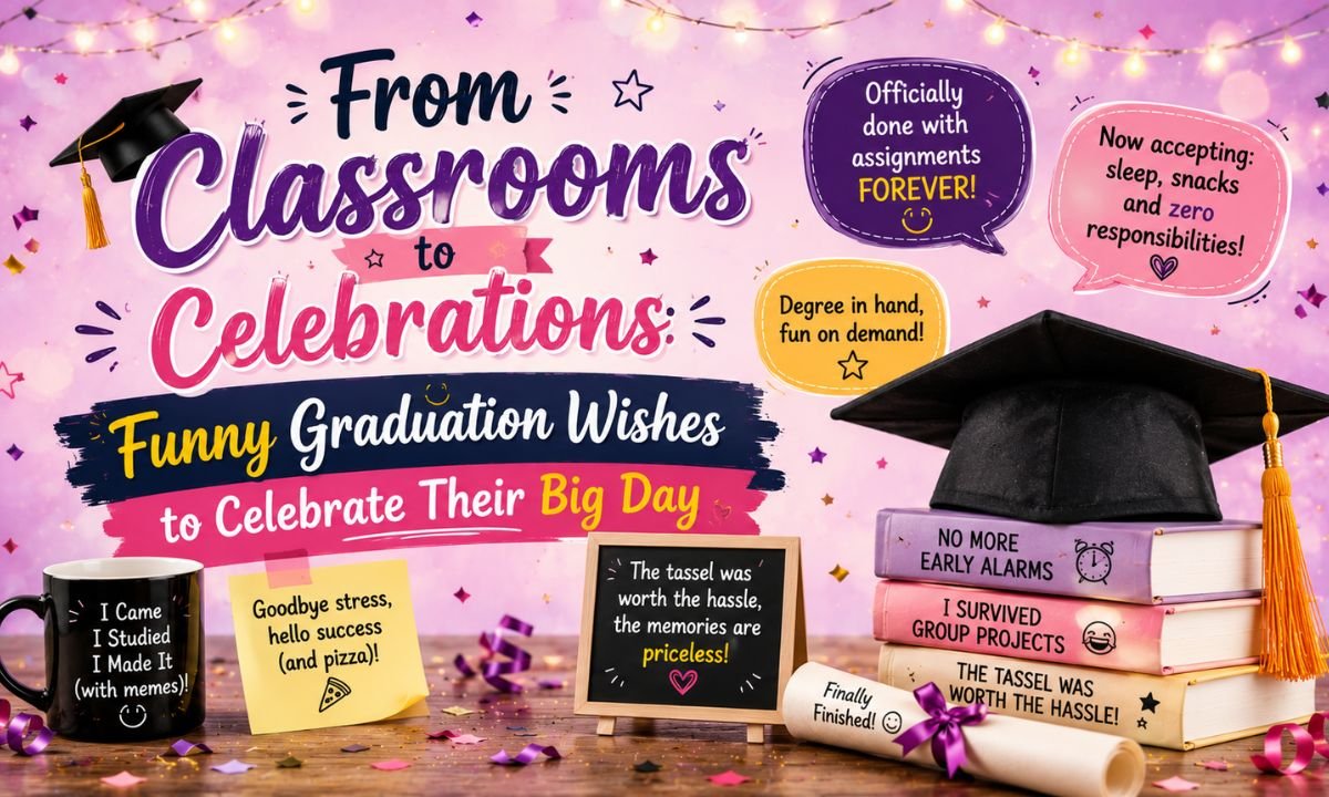 From Classrooms to Celebrations: Funny Graduation Wishes to Celebrate Their Big Day