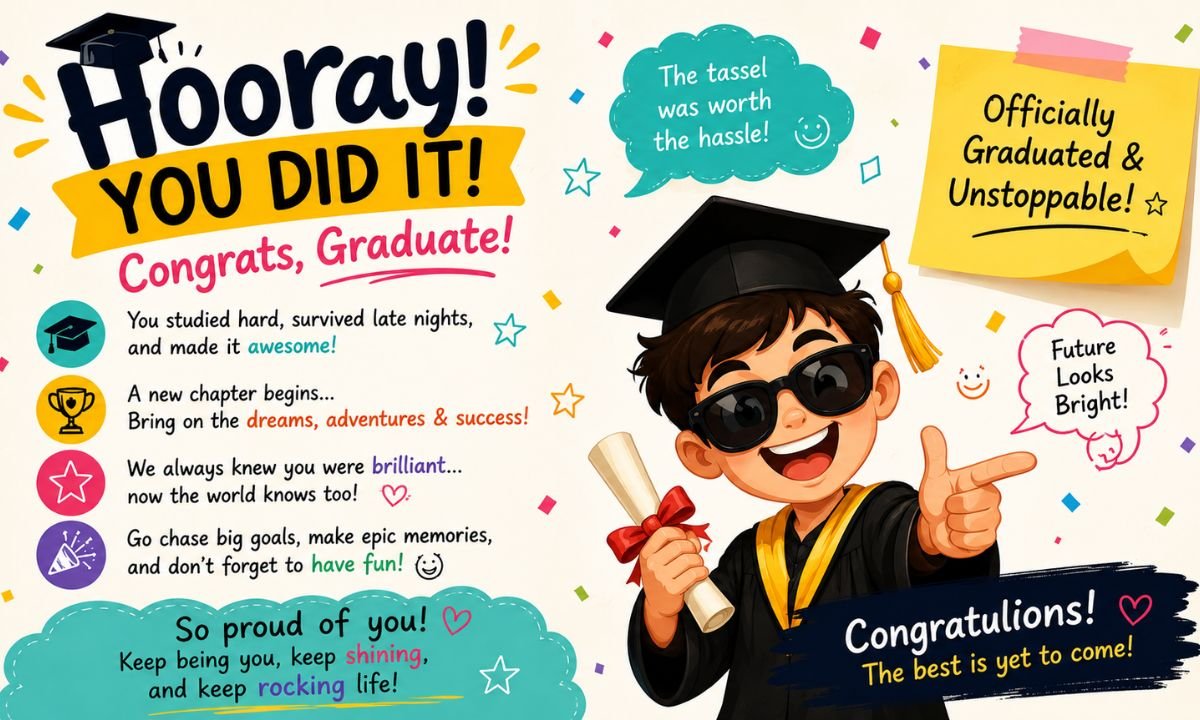 Fun Graduation Wishes for Younger Family Members