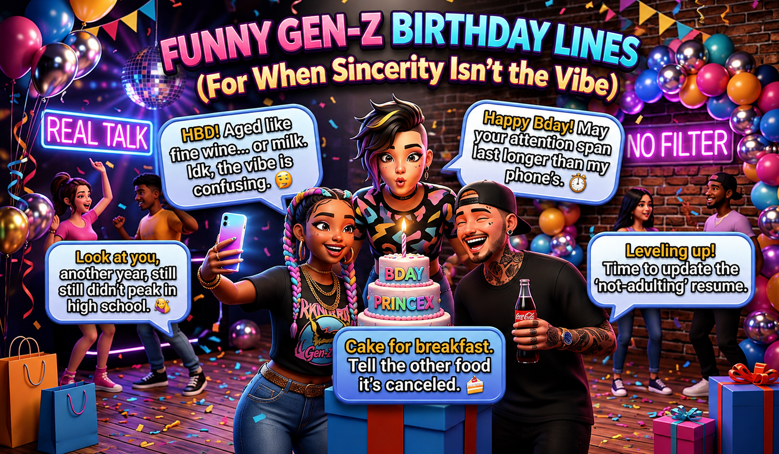 Funny Gen-Z Birthday Lines (For When Sincerity Isn’t the Vibe)