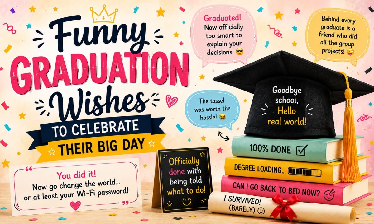 Funny Graduation Wishes to Celebrate Their Big Day