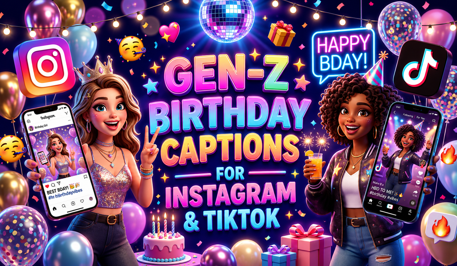 Gen-Z Birthday Captions for Instagram & TikTok