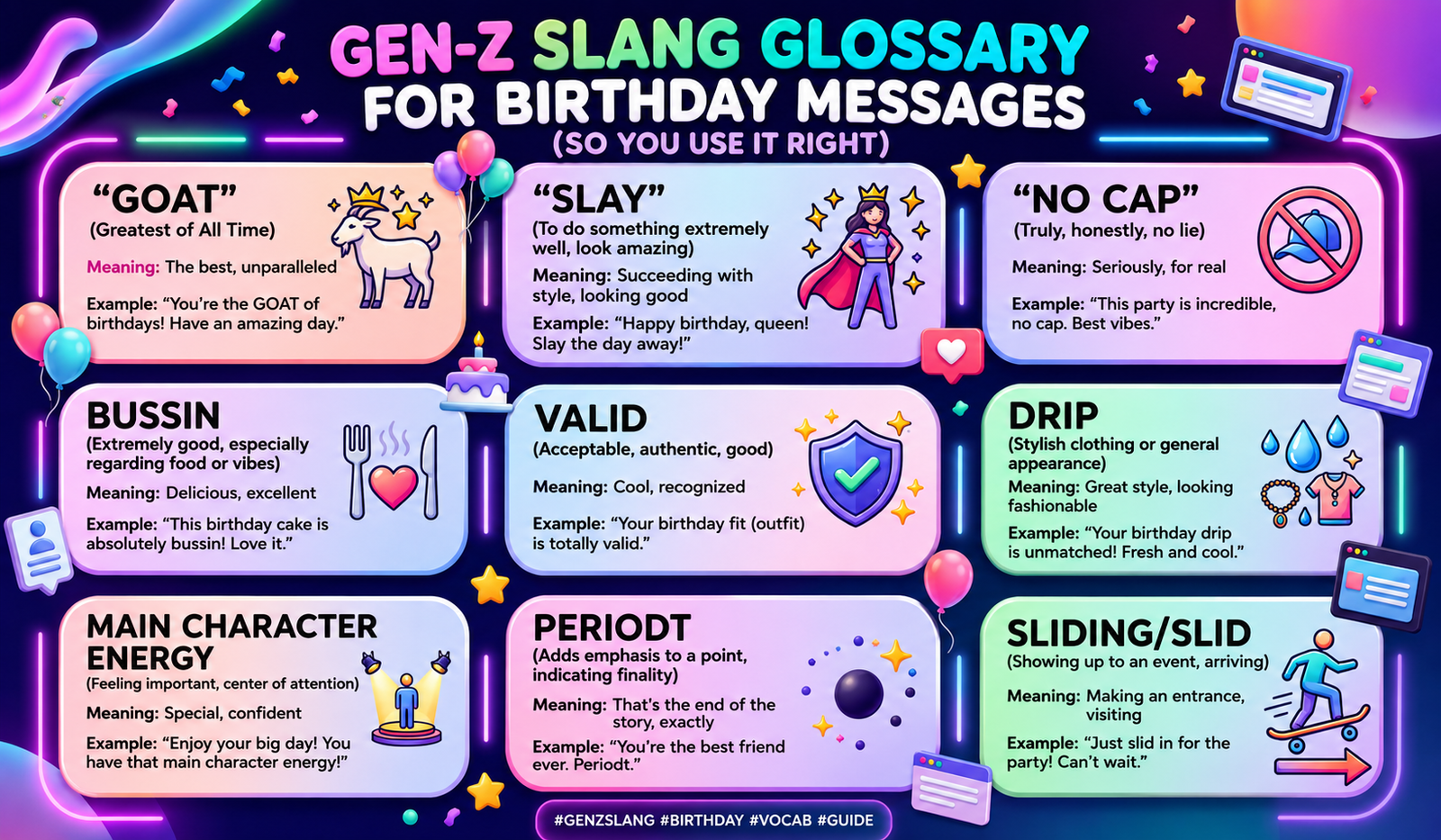 Gen-Z Slang Glossary for Birthday Messages (So You Use It Right)