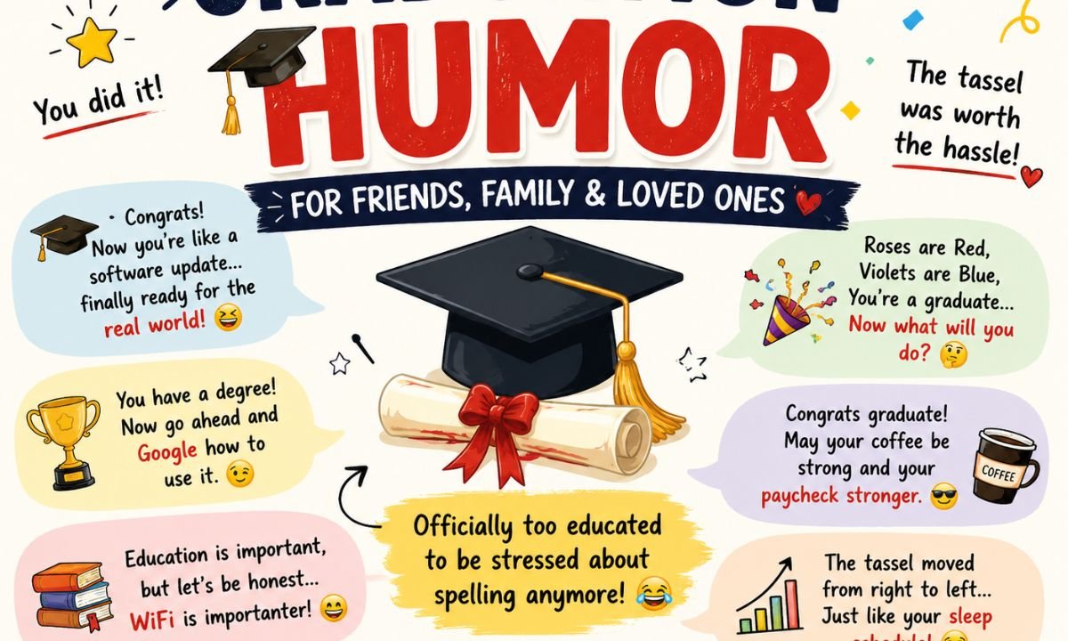 Graduation Humor for Friends, Family & Loved Ones