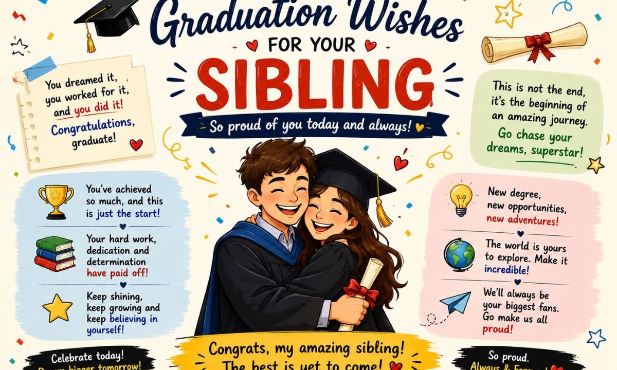 Graduation Wishes for Your Sibling