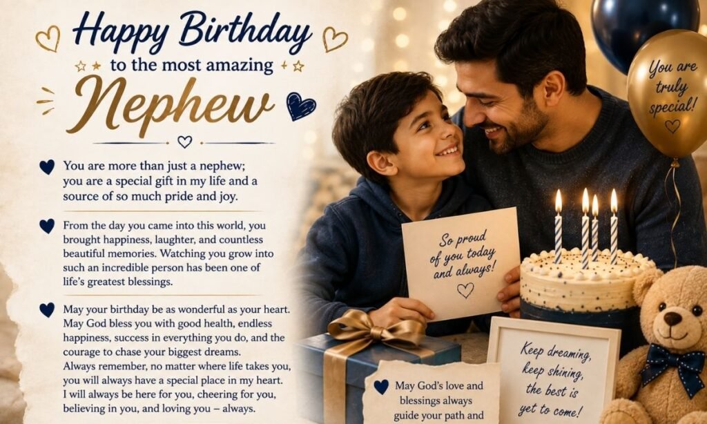 Long heart touching birthday wishes for nephew