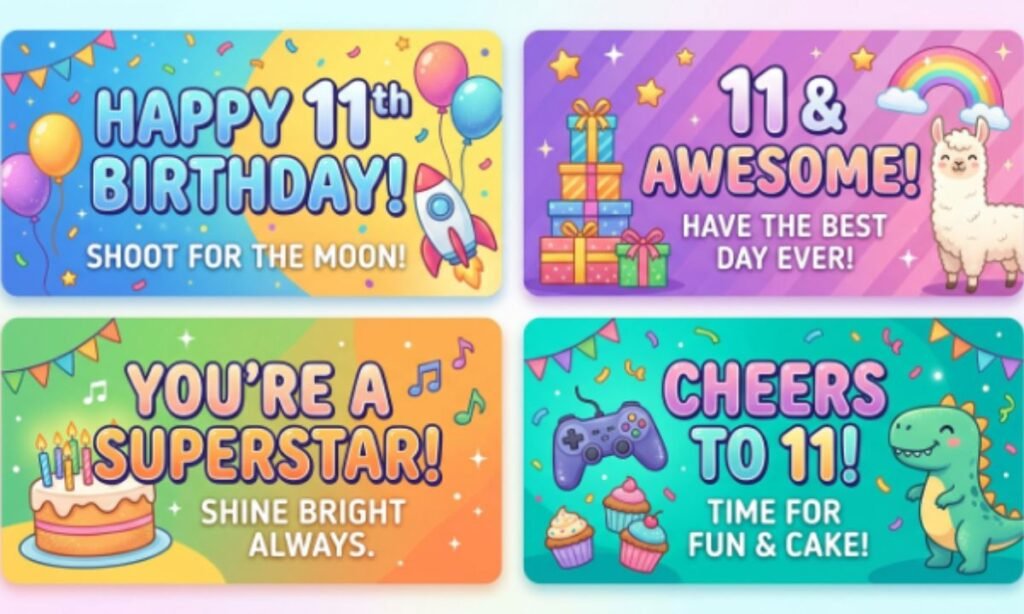 Short and Sweet 11th Birthday Wishes