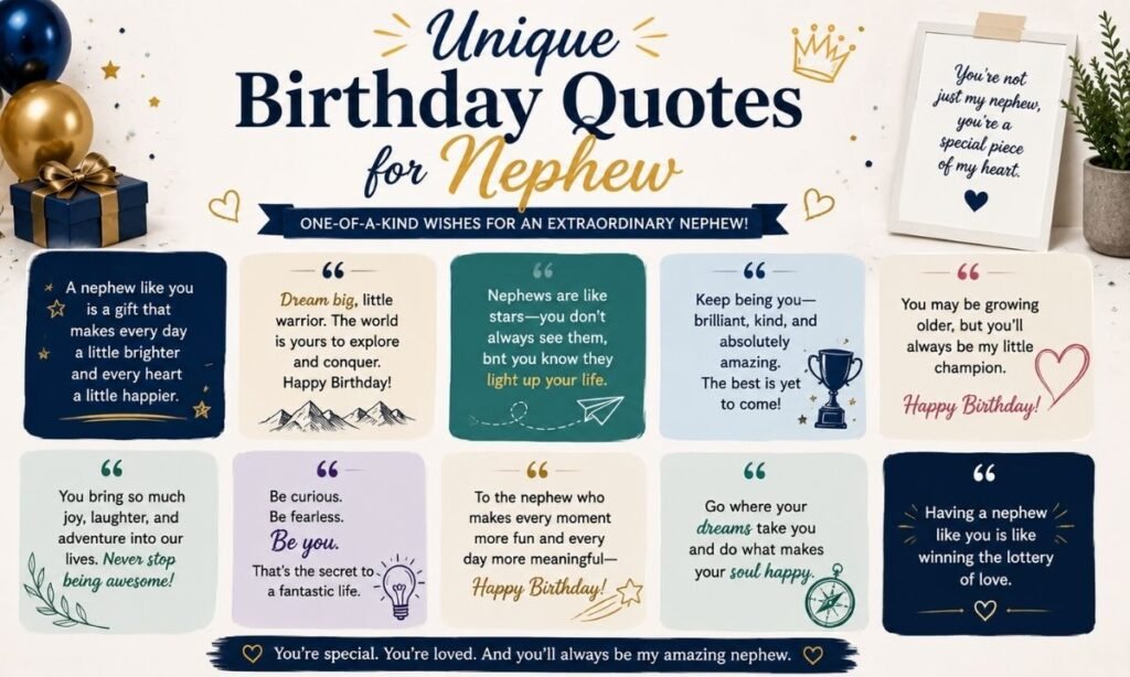Unique Birthday Wishes for Nephew (Quotes)