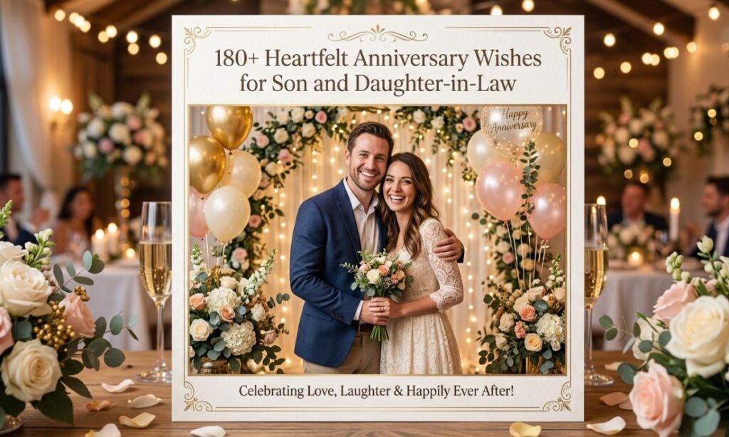 180+ Heartfelt Anniversary Wishes for Son and Daughter-in-Law