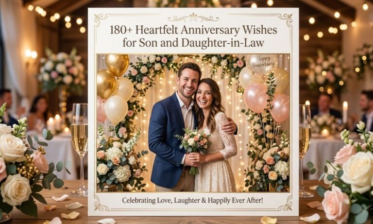 180+ Heartfelt Anniversary Wishes for Son and Daughter-in-Law