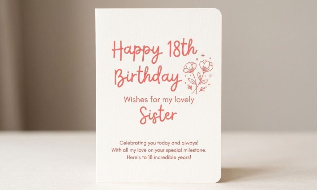 18th Birthday Wishes for Sister
