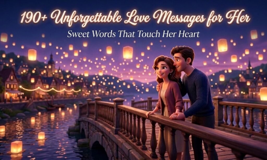 190+ Unforgettable Love Messages for Her Sweet Words That Touch Her Heart