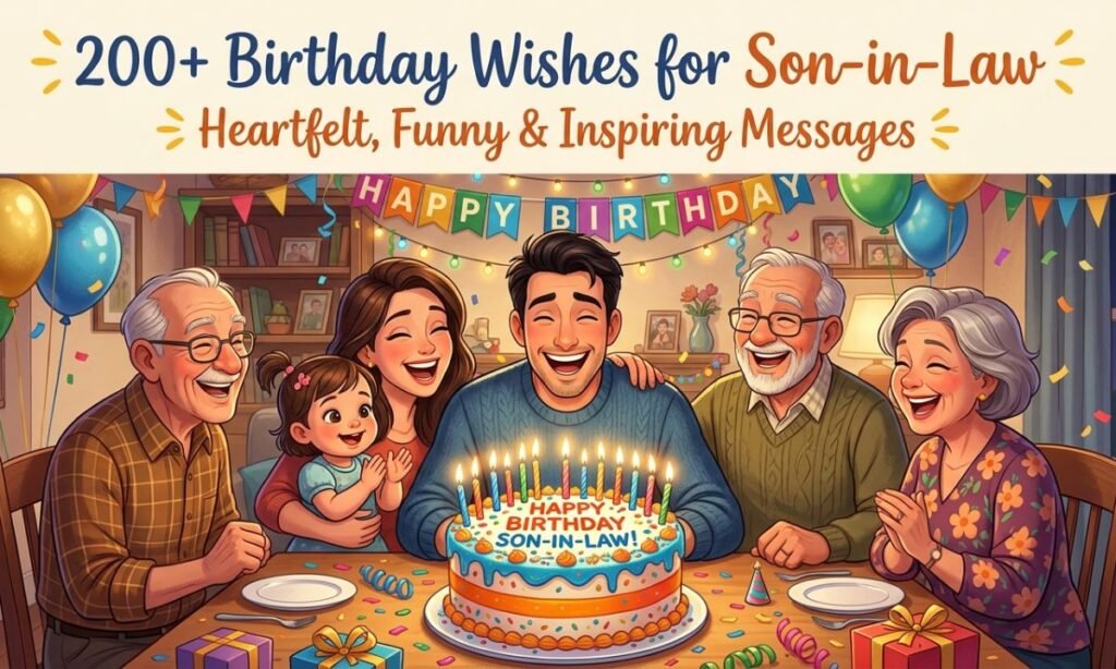 200+ Birthday Wishes for Son-in-Law Heartfelt, Funny & Inspiring Messages