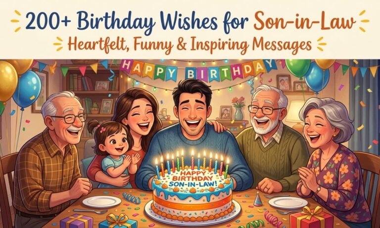 200+ Birthday Wishes for Son-in-Law Heartfelt, Funny & Inspiring Messages