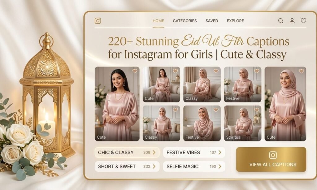 220+ Stunning Eid Ul Fitr Captions for Instagram for Girls Cute & Classy