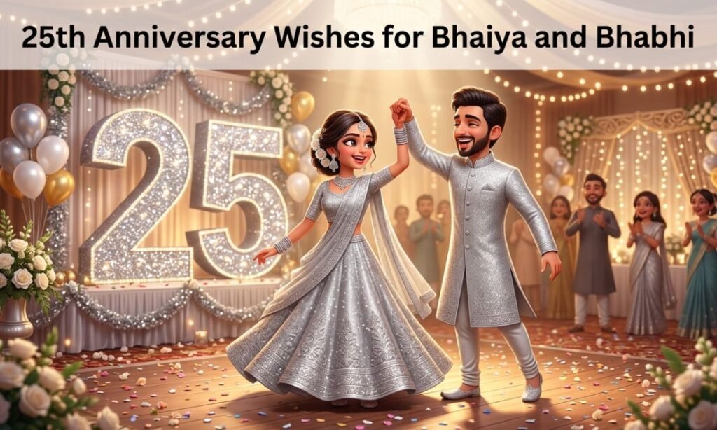 25th Anniversary Wishes for Bhaiya and Bhabhi