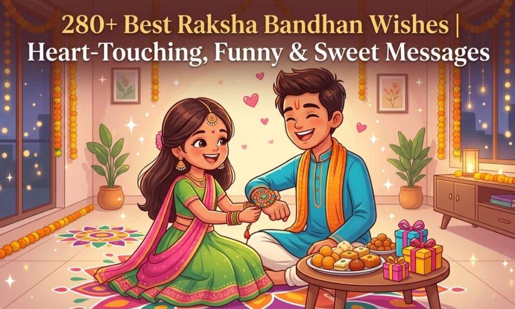 280+ Best Raksha Bandhan Wishes Heart-Touching, Funny & Sweet Messages