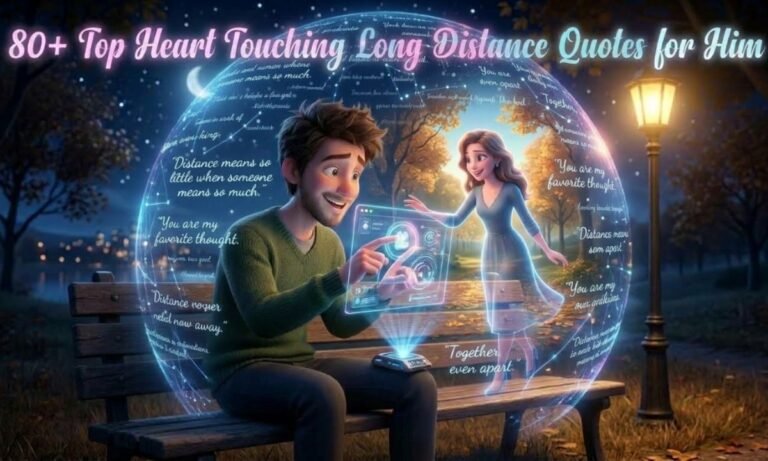 80+ Top Heart Touching Long Distance Quotes for Him