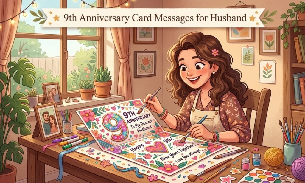 9th Anniversary Card Messages for Husband