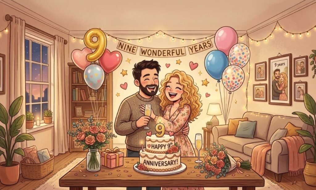 9th Wedding Anniversary 270+ Best Wishes for Husband