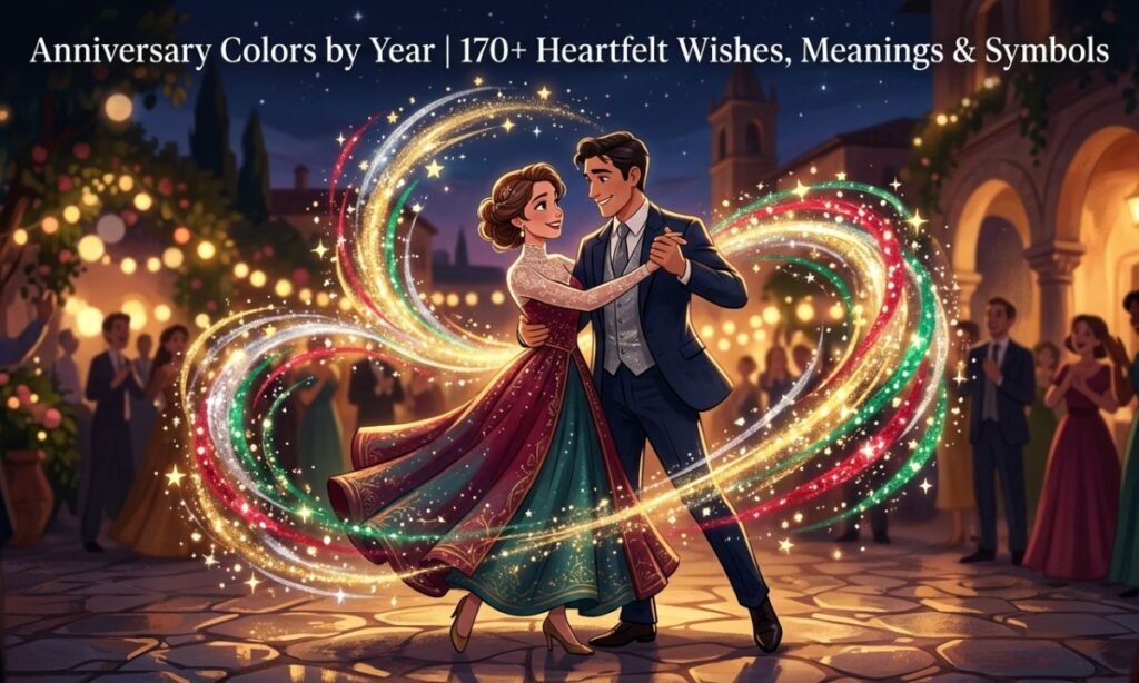 Anniversary Colors by Year 170+ Heartfelt Wishes, Meanings & Symbols