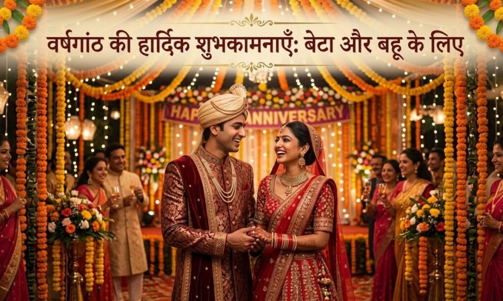 Anniversary Wishes for Son and Daughter in Law in Hindi