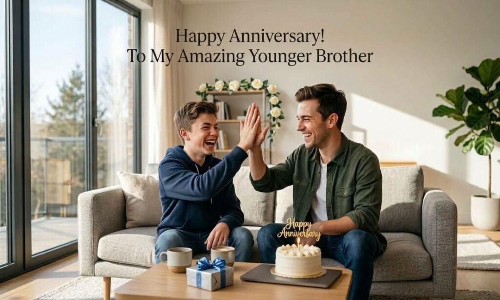 Anniversary Wishes for Younger Brother