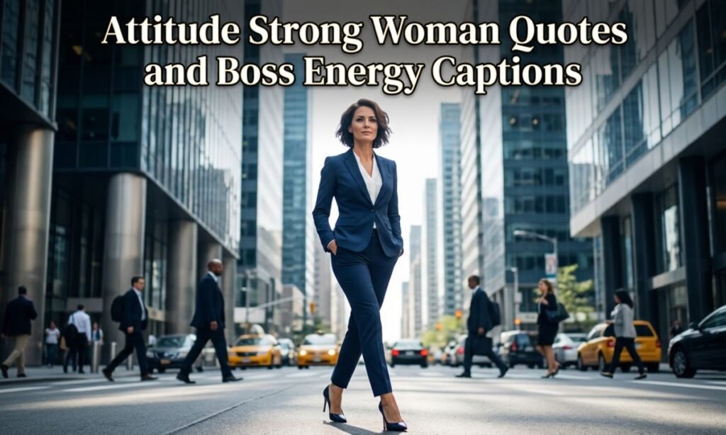 Attitude Strong Woman Quotes and Boss Energy Captions