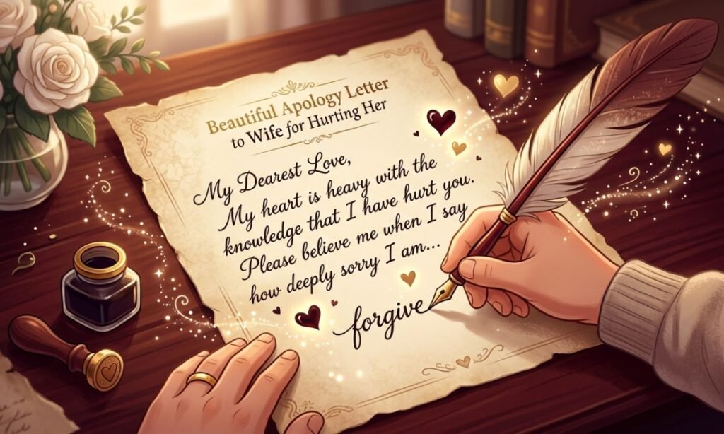 Beautiful Apology Letter to Wife for Hurting Her