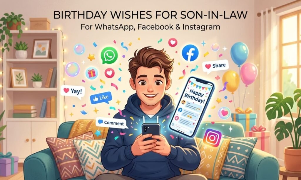 Birthday Wishes for Son-in-Law for WhatsApp, Facebook, and Instagram