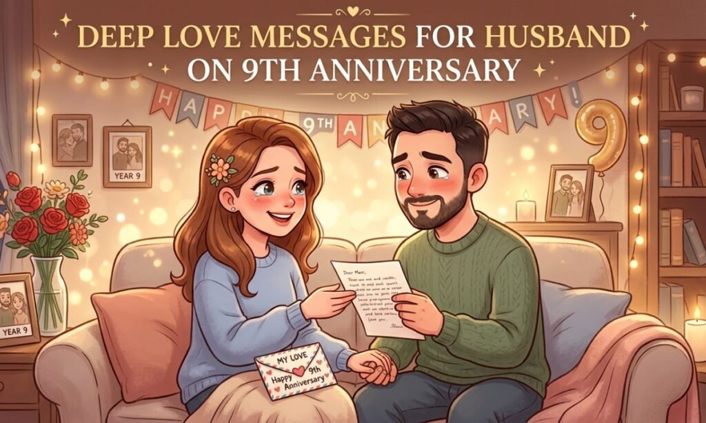 Deep Love Messages for Husband on 9th Anniversary
