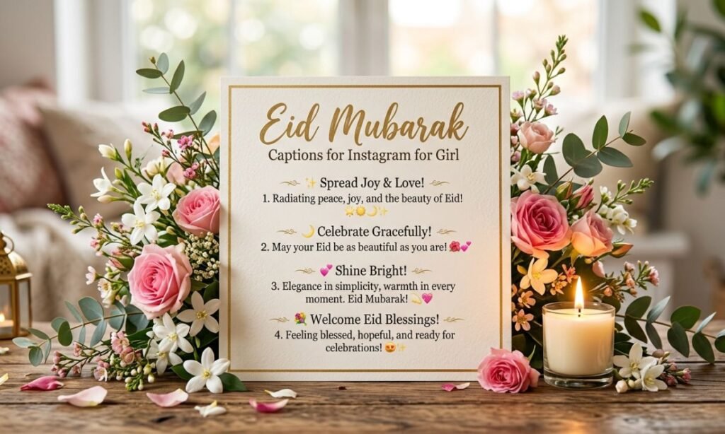 Eid Mubarak Captions for Instagram for Girl