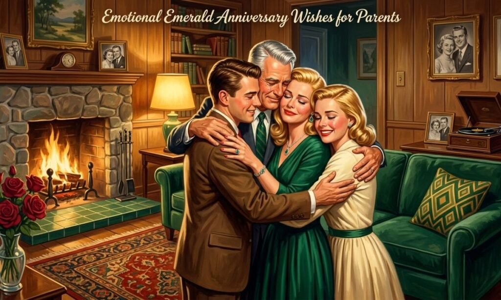 Emotional Emerald Anniversary Wishes for Parents