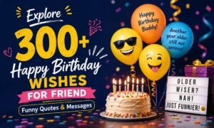 Explore 300+ Happy Birthday Wishes for Friend Funny Quotes & Messages