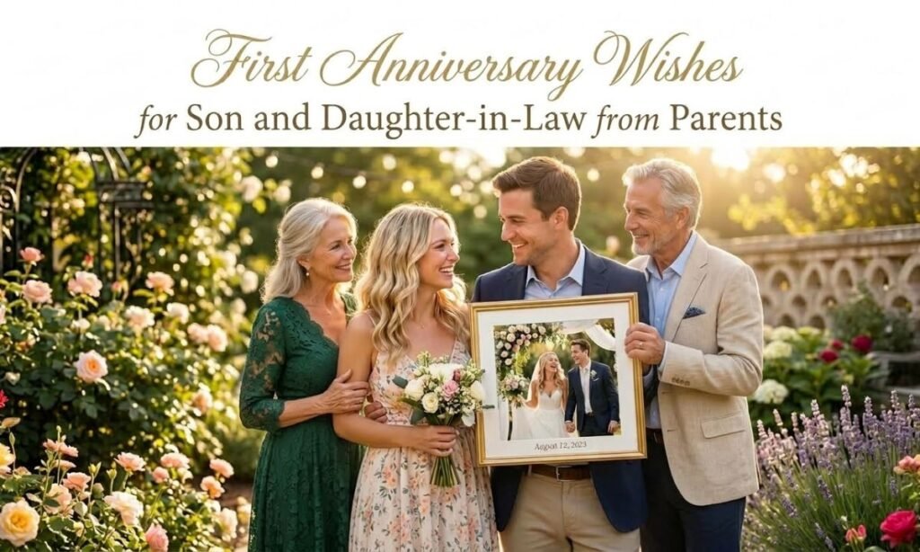 First Anniversary Wishes for Son and Daughter in Law from Parents