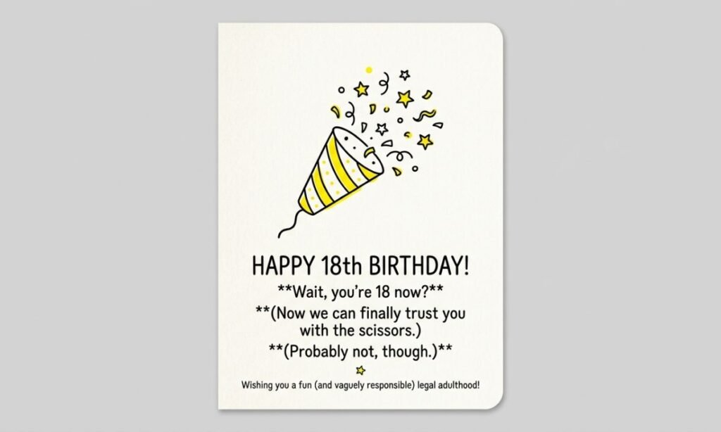 Funny 18th Birthday Wishes