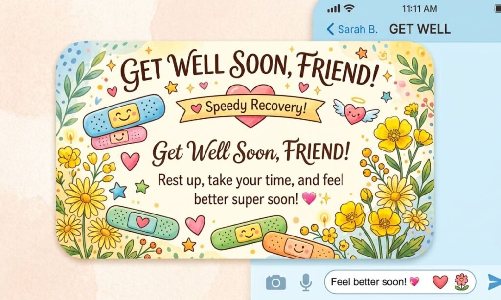 Get Well Soon Text Message for Friend