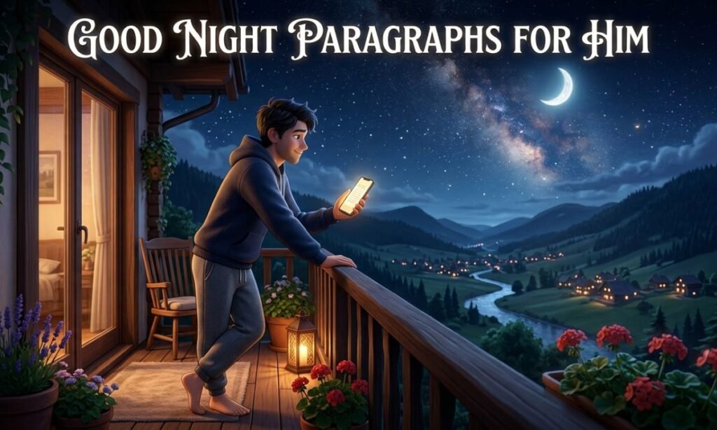 Good Night Paragraphs for Him
