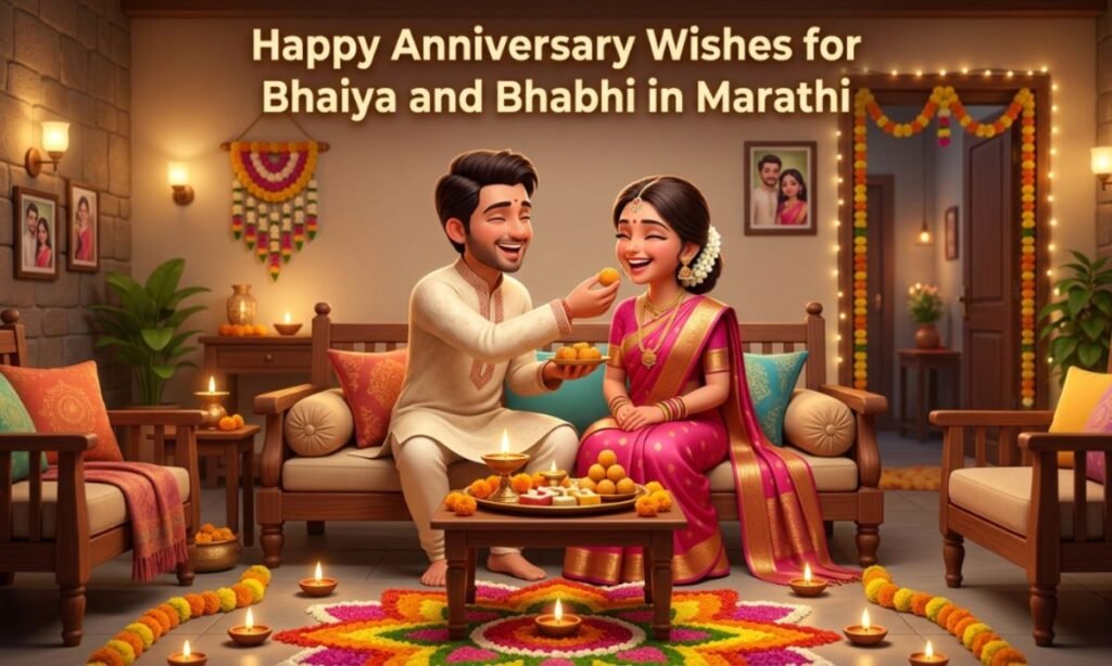 Happy Anniversary Wishes for Bhaiya and Bhabhi in Marathi