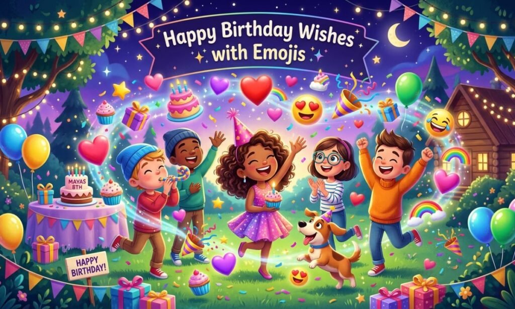 Happy Birthday Wishes with Emojis