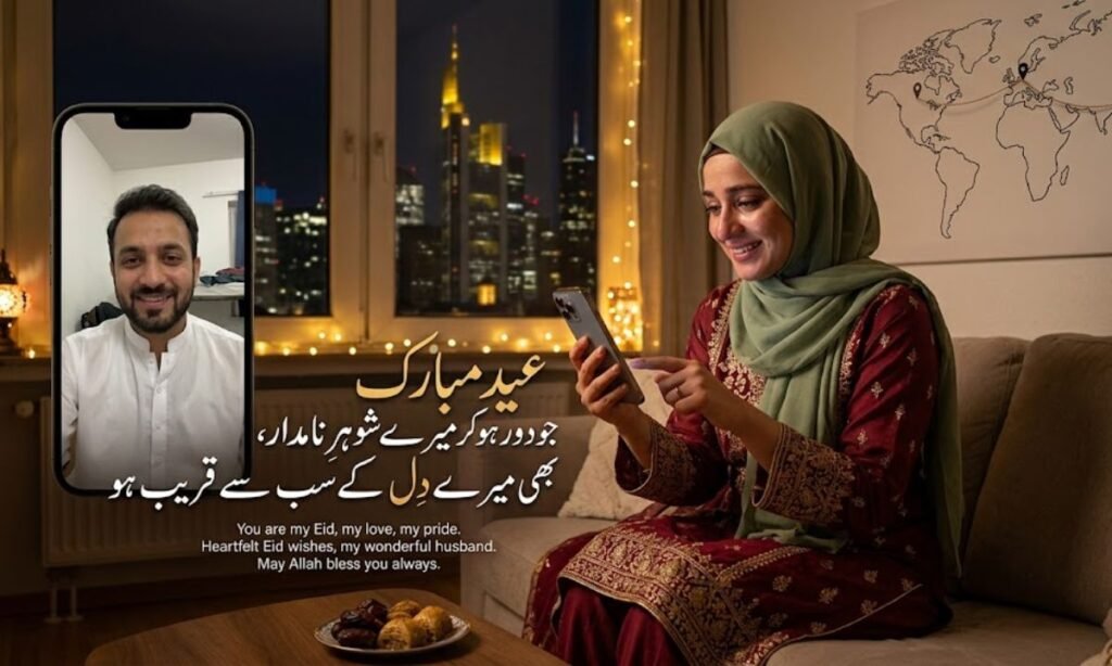 Heart Touching Eid Mubarak Wishes for Husband Overseas💖