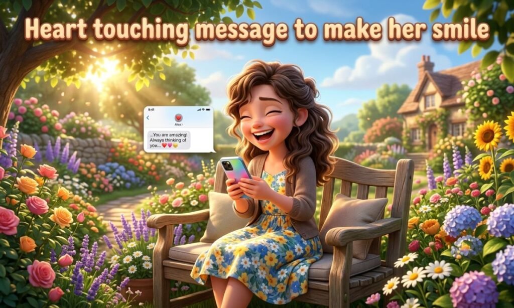 Heart touching message to make her smile
