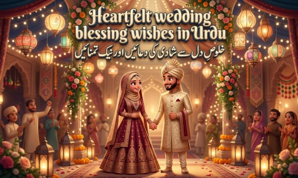 Heartfelt wedding blessing wishes in Urdu