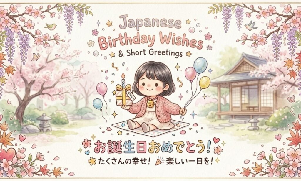 Japanese Birthday Wishes & Short Greetings Kana, Romaji & English