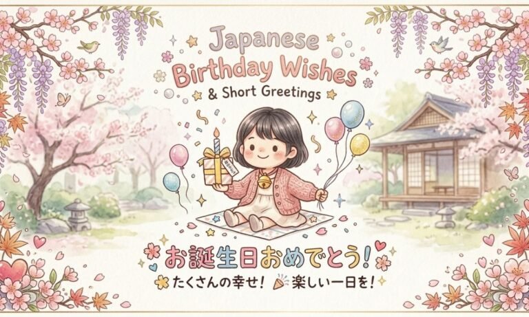 Japanese Birthday Wishes & Short Greetings Kana, Romaji & English