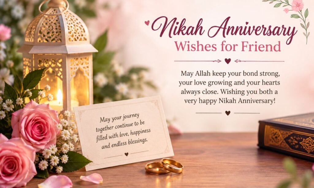 Nikah Anniversary Wishes for Friend
