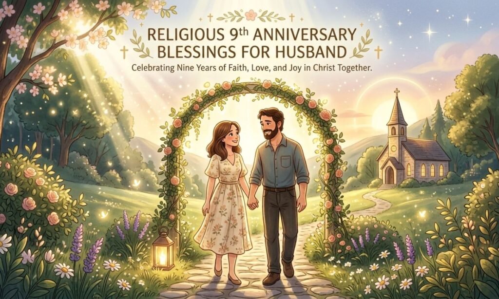 Religious 9th Anniversary Blessings for Husband